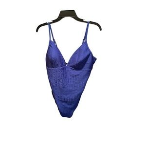Sea Level Swim Honeycomb One Piece Swimsuit in Cobalt Size 12